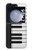 W3078 Black and White Piano Keyboard Case Cover Custodia e Flip Case per Samsung Galaxy Z Flip 5