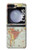 W3418 Vintage World Map Case Cover Custodia e Flip Case per Samsung Galaxy Z Flip 5