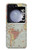 W3418 Vintage World Map Case Cover Custodia e Flip Case per Samsung Galaxy Z Flip 5