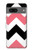 W1849 Pink Black Chevron Zigzag Case Cover Custodia e Flip Case per Google Pixel 7a