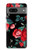 W3112 Rose Floral Pattern Black Case Cover Custodia e Flip Case per Google Pixel 7a W3112 Rose Floral Pattern Black Case Cover Custodia e Flip Case per Google Pixel 7a