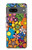 W3281 Colorful Hippie Flowers Pattern Case Cover Custodia e Flip Case per Google Pixel 7a