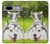W3795 Kitten Cat Playful Siberian Husky Dog Paint Case Cover Custodia e Flip Case per Google Pixel 7a
