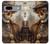 W3949 Steampunk Skull Smoking Case Cover Custodia e Flip Case per Google Pixel 7a