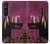 W0910 Red Wine Case Cover Custodia e Flip Case per Sony Xperia 1 V