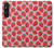 W3719 Strawberry Pattern Case Cover Custodia e Flip Case per Sony Xperia 1 V