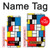 W3814 Piet Mondrian Line Art Composition Case Cover Custodia e Flip Case per Sony Xperia 1 V