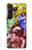W3914 Colorful Nebula Astronaut Suit Galaxy Case Cover Custodia e Flip Case per Sony Xperia 1 V