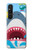 W3947 Shark Helicopter Cartoon Case Cover Custodia e Flip Case per Sony Xperia 1 V