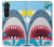 W3947 Shark Helicopter Cartoon Case Cover Custodia e Flip Case per Sony Xperia 1 V