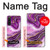 W3896 Purple Marble Gold Streaks Case Cover Custodia e Flip Case per Sony Xperia 10 V