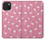 W2858 Pink Flamingo Pattern Case Cover Custodia e Flip Case per iPhone 15