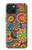 W3272 Colorful Pattern Case Cover Custodia e Flip Case per iPhone 15