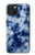 W3439 Fabric Indigo Tie Dye Case Cover Custodia e Flip Case per iPhone 15