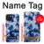 W3439 Fabric Indigo Tie Dye Case Cover Custodia e Flip Case per iPhone 15