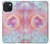 W3709 Pink Galaxy Case Cover Custodia e Flip Case per iPhone 15
