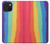 W3799 Cute Vertical Watercolor Rainbow Case Cover Custodia e Flip Case per iPhone 15