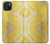 W2713 Yellow Snake Skin Graphic Printed Case Cover Custodia e Flip Case per iPhone 15 Plus