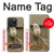 W1386 Paper Sculpture Owl Case Cover Custodia e Flip Case per iPhone 15 Pro