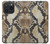 W2703 Snake Skin Texture Graphic Printed Case Cover Custodia e Flip Case per iPhone 15 Pro