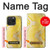 W2713 Yellow Snake Skin Graphic Printed Case Cover Custodia e Flip Case per iPhone 15 Pro