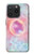 W3709 Pink Galaxy Case Cover Custodia e Flip Case per iPhone 15 Pro