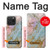 W3717 Rose Gold Blue Pastel Marble Graphic Printed Case Cover Custodia e Flip Case per iPhone 15 Pro