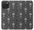 W2371 Skull Vintage Monochrome Pattern Case Cover Custodia e Flip Case per iPhone 15 Pro Max