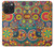 W3272 Colorful Pattern Case Cover Custodia e Flip Case per iPhone 15 Pro Max