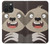 W3855 Sloth Face Cartoon Case Cover Custodia e Flip Case per iPhone 15 Pro Max