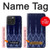W3950 Textile Thai Blue Pattern Case Cover Custodia e Flip Case per iPhone 15 Pro Max