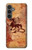 W2485 Dragon Metal Texture Graphic Printed Case Cover Custodia e Flip Case per Samsung Galaxy S23 FE