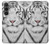 W2553 White Tiger Case Cover Custodia e Flip Case per Samsung Galaxy S23 FE