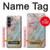 W3717 Rose Gold Blue Pastel Marble Graphic Printed Case Cover Custodia e Flip Case per Samsung Galaxy S23 FE