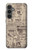 W3819 Retro Vintage Paper Case Cover Custodia e Flip Case per Samsung Galaxy S23 FE