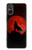 W2955 Wolf Howling Red Moon Case Cover Custodia e Flip Case per Sony Xperia 5 V