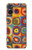 W3409 Squares Concentric Circles Case Cover Custodia e Flip Case per Sony Xperia 5 V