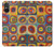 W3409 Squares Concentric Circles Case Cover Custodia e Flip Case per Sony Xperia 5 V