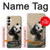 W2210 Panda Fluffy Art Painting Case Cover Custodia e Flip Case per Samsung Galaxy A05s