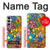 W3281 Colorful Hippie Flowers Pattern Case Cover Custodia e Flip Case per Samsung Galaxy A05s