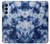 W3439 Fabric Indigo Tie Dye Case Cover Custodia e Flip Case per Samsung Galaxy A15 5G