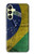 W3297 Brazil Flag Vintage Football Graphic Case Cover Custodia e Flip Case per Samsung Galaxy A25 5G