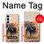 W1292 Dusty Elephant Egrets Case Cover Custodia e Flip Case per Samsung Galaxy A35 5G