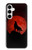 W2955 Wolf Howling Red Moon Case Cover Custodia e Flip Case per Samsung Galaxy A35 5G