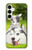 W3795 Kitten Cat Playful Siberian Husky Dog Paint Case Cover Custodia e Flip Case per Samsung Galaxy A35 5G
