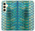 W3414 Green Snake Scale Graphic Print Case Cover Custodia e Flip Case per Samsung Galaxy S24