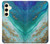 W3920 Abstract Ocean Blue Color Mixed Emerald Case Cover Custodia e Flip Case per Samsung Galaxy S24