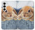 W0242 Cute Rabbit Case Cover Custodia e Flip Case per Samsung Galaxy S24 Plus