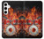 W1431 Skull Drum Fire Rock Case Cover Custodia e Flip Case per Samsung Galaxy S24 Plus