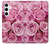 W2943 Pink Rose Case Cover Custodia e Flip Case per Samsung Galaxy S24 Plus